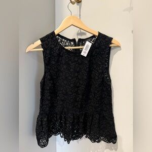 Aritzia - Lace peplum blouse